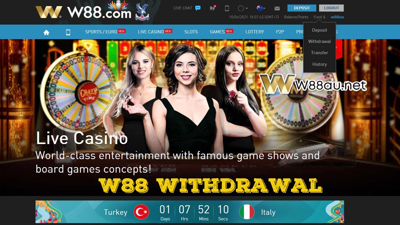 W88 Withdrawal – How to W88 withdraw money successfully