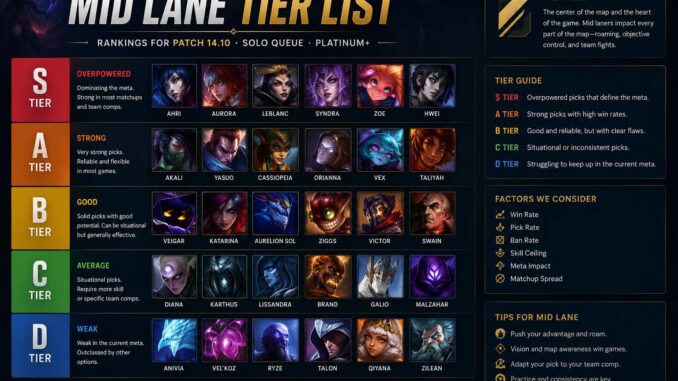 mid lane tier list