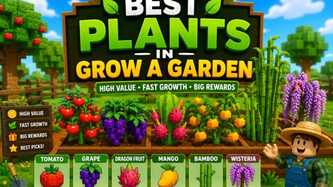 best plants in grow a garden