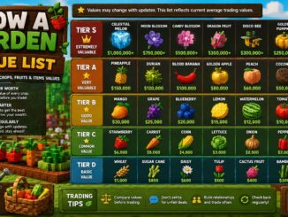 grow a garden value list