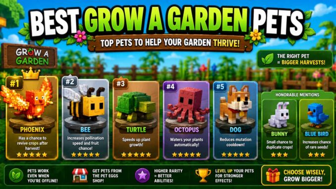 best grow a garden pets