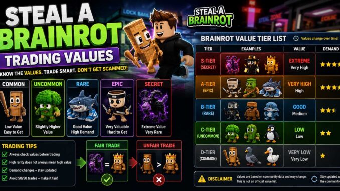steal a brainrot trading values