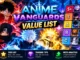 anime vanguards value list
