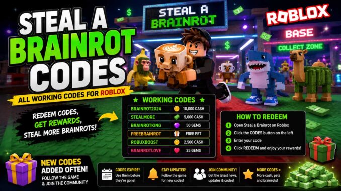 steal a brainrot codes roblox